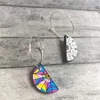Dingle örhängen hip hop ovanliga färgglada spindelnät för kvinnor kvinnliga geometriska örhänge mode smycken parti tillbehör