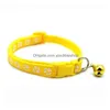 Collari per cani Guinzagli Collari per cani Guinzagli Cucciolo Collare per gatti Gatti regolabili staccabili con campanella Bling Zampa Ciondoli Forniture per animali domestici 12S Dhvxs