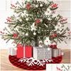 Décorations de Noël Décorations de Noël 90 cm jupe d'arbre pied rouge Er père Noël flocon de neige tapis tapis de base livraison directe Dhgarden Dhusc