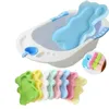 Banheiras de banho assentos bebê banho esponja esteira antiderrapante esponja esteira anti-skid banheira infantil almofada de banho 231101