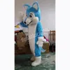 New Furry Furry Husky Dog Mascot Costumes Christmas Fancy Party Dress Personaggio dei cartoni animati Outfit Suit Adulti Taglia Carnevale Pasqua Pubblicità