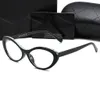 여성 디자이너 선글라스 검은 선글라스 고양이 안경 고양이 안경 스테레오 편지 고글 야외 장식 인기 선글라스와 케이스 Lunette