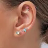 Stud Earrings JShine Luxury Zircon Stackable Geometric Crystal Catilage For Women Fashion Piercing Accessories