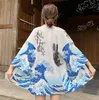 Этническая одежда кимонос женщина японская кардиганская рубашка блузка для женщин Юката Женский летний пляж FF1126 230331
