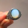Fedi nuziali Anello da dito piccolo femminile carino Fidanzamento in pietra ovale grande vintage per le donne Edwi22