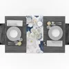 Table Runner Watercolor Flowers Texture Gray Table Runner Modern Placemat Coaster Home Wedding Party Dinning Table Decor 231101