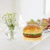 Party Decoration 2 Pcs Simulated Hamburger Model Fake Bread Models Display Kitchen Cabinet Decor Cake Toy Shop Decors Pography Props Burgers