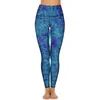 Leggings femininas respingo líquido sexy azul tie dye fitness yoga calças push up estiramento esporte legging com bolsos elegante impresso leggins