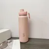 LL Vacuum Yoga Fitness flaskor 24 oz Tillbaka till livet Sportflaskor Sugrör 304 Rostfritt stål Isolerade Tumbler Mugg Koppar med lock Värmeisolering Presentkopp