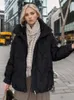 Femmes vers le bas Parkas veste d'hiver femmes Parka Super mode à manches longues manteaux épais ample chaud haut fermeture éclair décontracté Streetwear matelassé femme manteau 231031