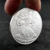 2022 Aquila allarga le sue ali Moneta commemorativa dell'oceano dell'aquila Moneta della dea della libertà Moneta fortunata Moneta placcata in argento Moneta commemorativa