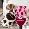 犬のアパレル犬アパレルフリースハートコートジャケットペット服甘い犬服