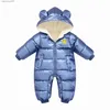 Jumpsuits -30 New born Baby Romper Boy Clothes Winter Plus velvet warm Snowsuit Overall Children Girl Jumpsuit Infant Hooded coat clothingL231101