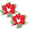 Decoratieve bloemen 24 stuks ornamenten gesimuleerd aardbeimodel nep fruit decoraties decoratieset kunstmatige peuter