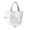 Borse per la spesa Mini borsa per cartoni animati da donna Borsa piccola in stile coreano per ragazza Shopper in tela riutilizzabile fresca