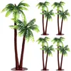 Decorative Flowers Palm Tree Trees Decor Tank Aquarium Decorations Mini Artificial Plastic Miniature Crafts Fake Decors Accessories Ornament