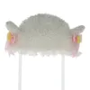 Ani mignon fille mouton en peluche chapeau Animal agneau rose arc fourrure dentelle chapeaux Cosplay cosplay