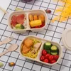 Dinnerware Sets Light Lunch Box Biodegradable Lunchbox Microwave Disposable Container Vegetable Salad Takeaway Packing