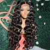 Braziliaans hoogtepunt Red Loose Deep Wave Lace Front Haren Haarpruik 99 Rood 13x4 Lace Frontale pruik Pre Pluck HD Transparante synthetische kanten pruik