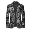 Costumes pour hommes 2023 Brillant Bronzage Floral Costume Veste Hommes Paisley De Luxe Tuxedo Blazer Fête De Mariage Dîner Banquet Bal Blazers 6XL