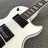 Custom Shop, hergestellt in China, hochwertige weiße E-Gitarre, Doppel-Tremolo-Brücke, Palisander-Griffbrett, schwarze Hardware, kostenloser Versand