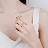 솔리테어 링 SMYOUE 화이트 골드 0.5ct 5mm 하트 컷 링 여성 S925 솔리드 실험실 다이아몬드 웨딩 밴드 럭셔리 보석 GRA 231031