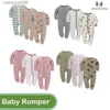 Jumpsuits 3pcs Baby Rompers Cotton Infant Pajamas Full Sleeve Toddler Breathable Jumpsuit Newborn Boys Girls Kids Clothes for Four SeasonL231101