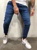 Jeans da uomo 2023 Pantaloni della tuta casual in denim da uomo europei e americani Pantaloni a corsetto sottili