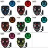 Parti Dekorasyon Led Parlayan Korkunç Maske Maskeli Maskeli Beklentisi Glow Neon Maskeleri Cadılar Bayramı Cosplay korku sahne