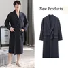 Homens sleepwear roupão noite acolchoado robe luxo mais senhores algodão tamanho homem vestir quente para vestido inverno elegante homens