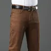 Jeans da uomo stile classico 3 colori autunno slim marrone pantaloni di jeans elasticizzati casual da lavoro di alta qualità pantaloni di marca maschile 231031