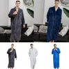 Men's Sleepwear Winter Extra Long Men Bathrobe Plus Size Warm Coral Fleece Pajamas Women Bath Robe Bridesmaid Dressing Gown Wedding