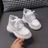 Stiefel 2023 Herbst Gitter Bling Baby Mädchen Party Lace Up Kinder Kurze Pailletten Anti Slip Kleinkind Kinder Für Mädchen G09053