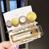 Hair Clips Barrettes 3PCS Set Korean Acrylic For Women Accessories Fashion Jewelry Simulated Pearl Hairpins Geometric Gold 231101