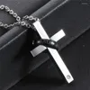 Naszyjniki wiszące Para Zakrycie Me with Love Circle Cross Rhinestone Naszyjnik dla kobiet w biżuterii mody Prezent biżuterii