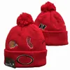 Bonnets de Football, bonnet en tricot à revers, bonnet Pom, équipes, chapeaux en tricot, mélangez et assortissez toutes les casquettes