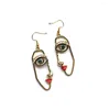 Stud Earrings European And American Fashion Body Pendant Five-pointed Star Big Eyes Naked Woman Face