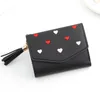 Portafogli Moda Donna Portafoglio Pu Leather Heart Type Short Ladies Multi-card Slot Portamonete Student Cute Triple Fold