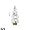 Decorazioni natalizie Decorazioni natalizie Mini albero artificiale Floccaggio nordico Decorazione anno Cedro bianco Buon Natale Festa a casa Des Dhp4Y