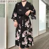 Ethnic Clothing Japanese Kimono Traditional Woman Long Cardigan Cosplay Blouse Shirt Yukata Female Dress Haori Geisha KZ001 230331