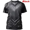 Men's T-skjortor Cool 3D Tryckt Knight Warrior Armor T-shirt Fashion Mens Ancient Roman Style Streetwear Top