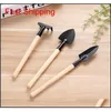 Autres fournitures de jardin 3 pièces ensemble Mini outils de jardinage balcon maison en pot plantation fleur pelle pelle râteau creuser