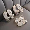 Sandali Scarpe estive per ragazze Scarpe con perline Mary Janes Ballerine Scarpe da principessa Fling Scarpe da ballo per bambini Sandali per bambini Scarpe da sposa per bambini Rosa D238 230331