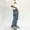 Men's Jeans Y2K Streetwear Baggy Ripped Stacked Jeans Pants Men Clothing Hip Hop Straight Vintage Denim Trousers PantAlon Homme 231031