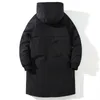 Homens para baixo parkas casaco longo inverno algodão acolchoado jaqueta masculina com capuz oversize homem outerwear moda solta grosso casacos quentes 231031