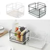 Kitchen Storage Sponge Holder Soap Drain Rack Sink Organizer Rag Dishcloth Brush Bathroom Iron Shelf