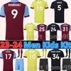 새로운 23 24 Rodriguez Barnes 축구 유니폼 M.Tresor Amdouni Foster 2023 2024 Berge Brownhill Gudmundsson Home Away 3rd Football Shirt Adult Men Kid Kit Uniform