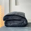 Beddengoedsets Winter Warm Superzacht dekbedovertrek Eenvoudig effen kleur flanel dekbed dik dubbelzijdig dekbed 150x200cm