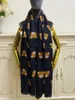 Écharpe longue pour femme écharpes 100 % laine Lettres imprimées motif ours taille 180 cm - 65 cm