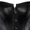 Bustiery gorsets seksowne kobiety Overbust gorset klamry bielizny top-goth steampunk skórzana talia Trener Corselet Body Shapewear plus rozmiar